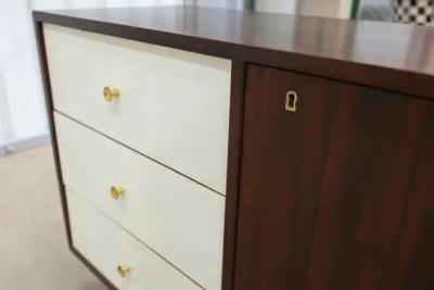 Geraldo de Barros Brazilian Modern Sideboard in Hardwood and Metal by Geraldo de Barros Brazil