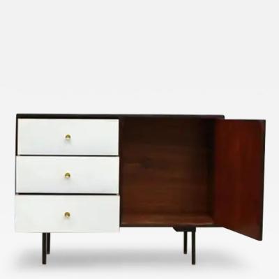 Geraldo de Barros Brazilian Modern Sideboard in Hardwood and Metal by Geraldo de Barros Brazil