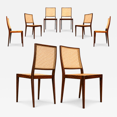 Geraldo de Barros Eight MT 552 Rosewood Dining Chairs Geraldo de Barros for Unilabor 1950s