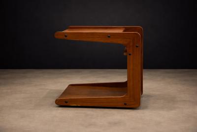 Geraldo de Barros Geraldo de Barros for Hobjeto Bar Cart Side Table in Brazilian Hardwood