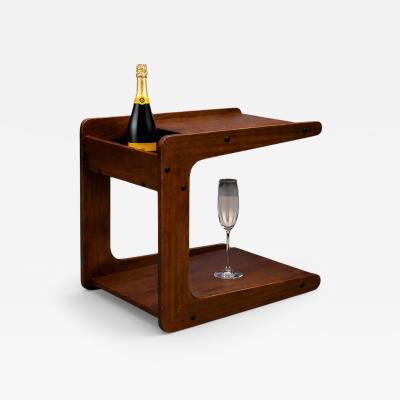 Geraldo de Barros Geraldo de Barros for Hobjeto Bar Cart Side Table in Brazilian Hardwood