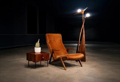 Geraldo de Barros Geraldo de Barros for Unilabor Pair of Rosewood Nightstands Brazil 1950s