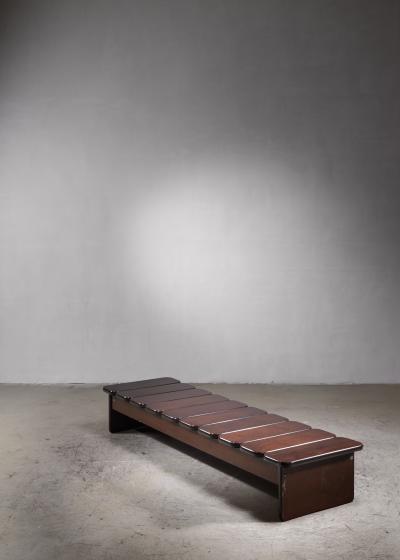Geraldo de Barros Geraldo de Barros wooden bench from Brazil 1960s