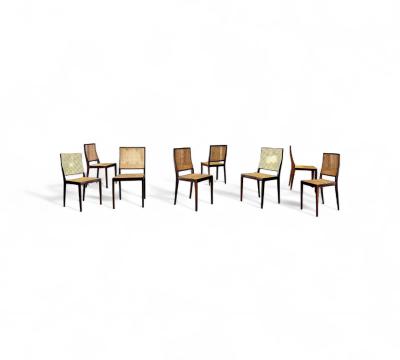 Geraldo de Barros Set of 8 MT 552 in Rosewood Geraldo de Barros 1950s Lot 622 806A