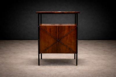 Geraldo de Barros Side Table in Metal Rosewood and Formica Geraldo de Barros for Unilabor 1950s