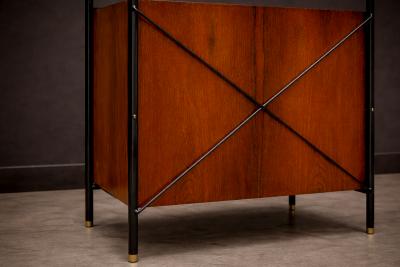Geraldo de Barros Side Table in Metal Rosewood and Formica Geraldo de Barros for Unilabor 1950s