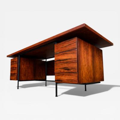 Geraldo de Barros Six Drawer Rosewood Iron Desk by Geraldo de Barros 1950s Lot 460A