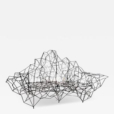 Gerard Coquelin French Artist Wrought Iron Nylon Sculpture Sofa or Canape Ron Arad
