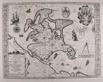 Gerard Mercator Rugen Island Germany An Early 17th Century Map by Mercator and Hondius