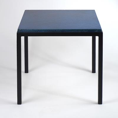 Gerard Simo n BLUE GLAZED CERAMIC SIDE TABLE 41