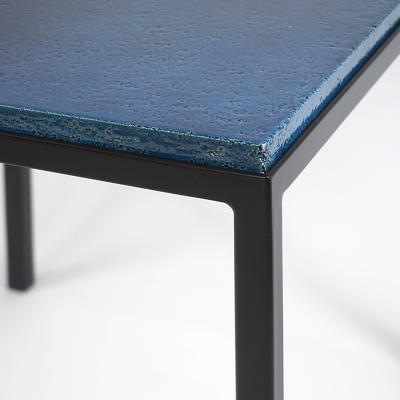 Gerard Simo n BLUE GLAZED CERAMIC SIDE TABLE 41