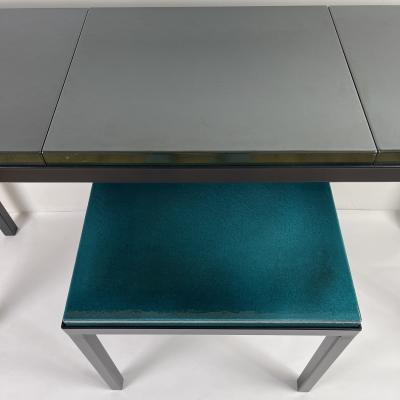 Gerard Simo n BRONZE GREEN GLAZED LAVA STONE CONSOLE