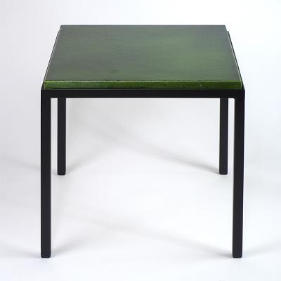 Gerard Simo n GREEN GLAZED CERAMIC SIDE TABLE 41