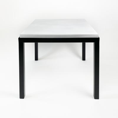 Gerard Simo n PAIR OF WHITE GLAZED LAVA STONE SIDE TABLES