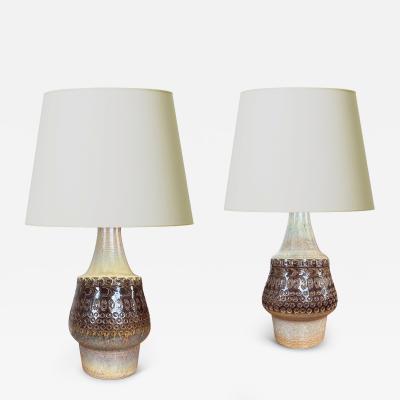 Gerd Hjort Petersen Pair of Table Lamps by S holm Stent j