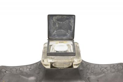 German Art Nouveau Pewter Inkwell
