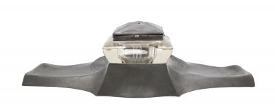 German Art Nouveau Pewter Inkwell