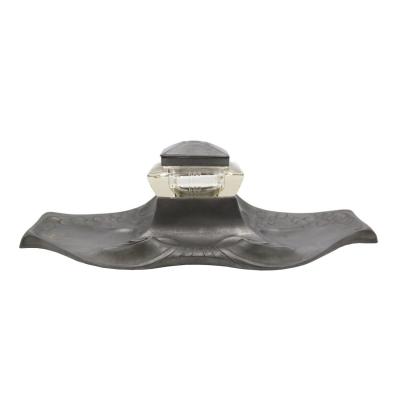 German Art Nouveau Pewter Inkwell