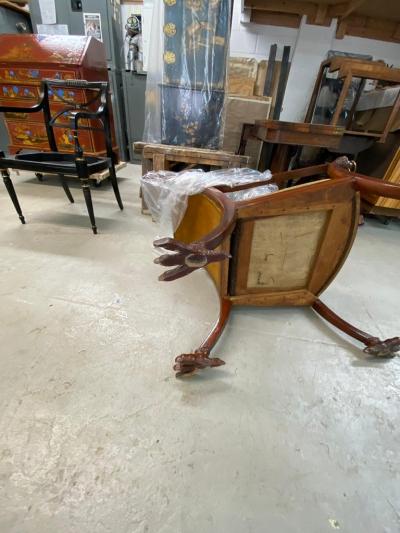 German Austrian Neoclassical Eagle Form Armchair