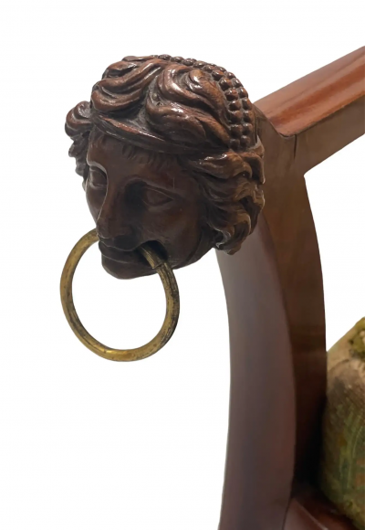 German Austrian Neoclassical Eagle Form Armchair