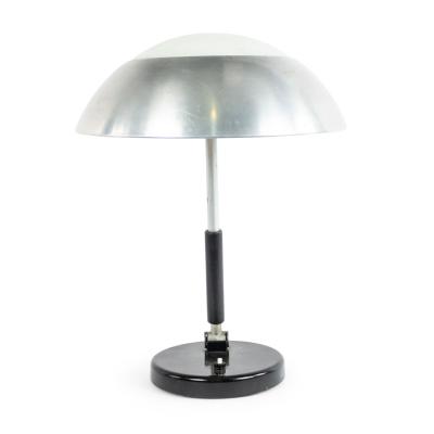 German Bauhaus Brushed Aluminum Table Lamp