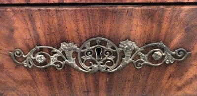 German Biedermeier Mahogany Kneehole Desk