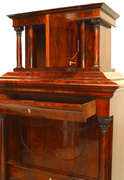 German Biedermeier Mahogany Secretary