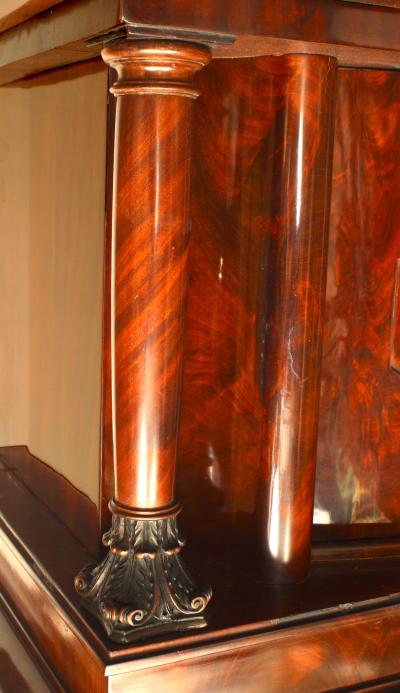 German Biedermeier Mahogany Secretary