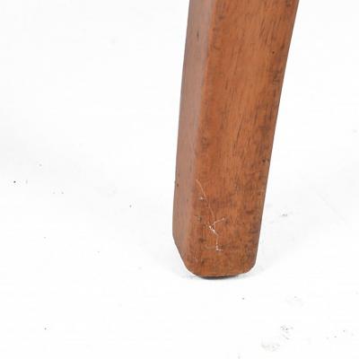 German Biedermeier Upholstered Birch Stool