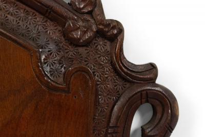 German Carved Walnut Wall Plaque