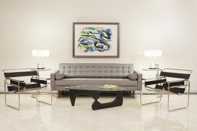 German Chrome and Leather Arm Chairs