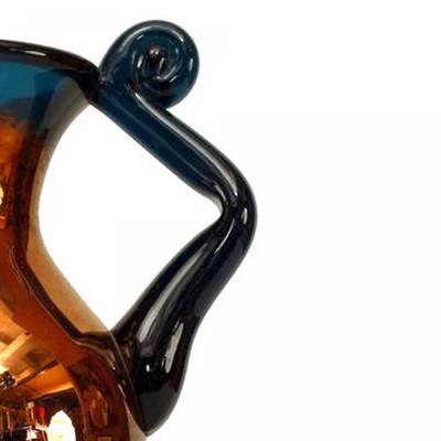 German Copper Glazed Glass Vase