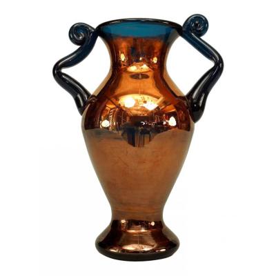 German Copper Glazed Glass Vase