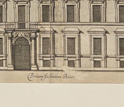 German Engraving Palace of the Emperor Justinian circa 1800