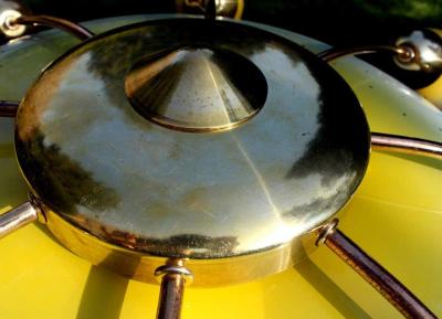 German Flying Saucer Sputnik Chandelier Space Age Germany 1950s 1960s