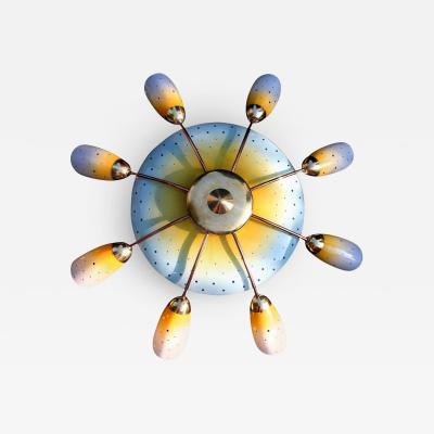 German Flying Saucer Sputnik Chandelier Space Age Germany 1950s 1960s