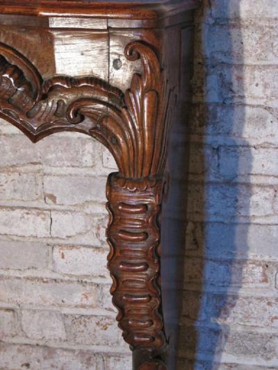 German Louis XV 18th century Rococo Fireplace Mantel