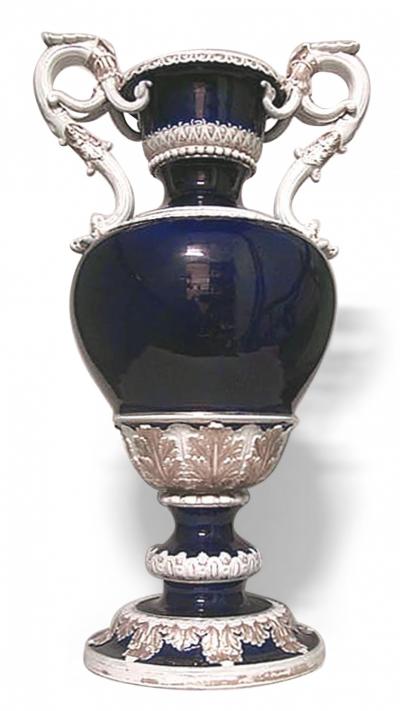 German Meissen Blue and White Porcelain Vase