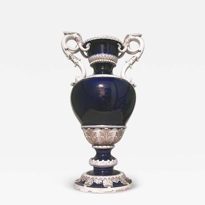 German Meissen Blue and White Porcelain Vase