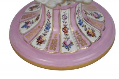 German Meissen Porcelain Painted Gilt Gold Decorated Centerpiece Urn Campana