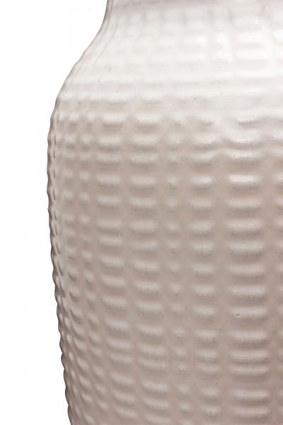 German Mid Century Raised Grid Textured White Porcelain Vase