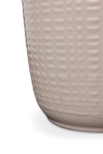 German Mid Century Raised Grid Textured White Porcelain Vase