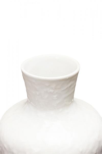 German Mid Century Textured White Porcelain Bouquet Vase