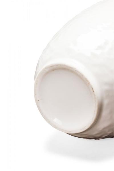 German Mid Century Textured White Porcelain Bouquet Vase