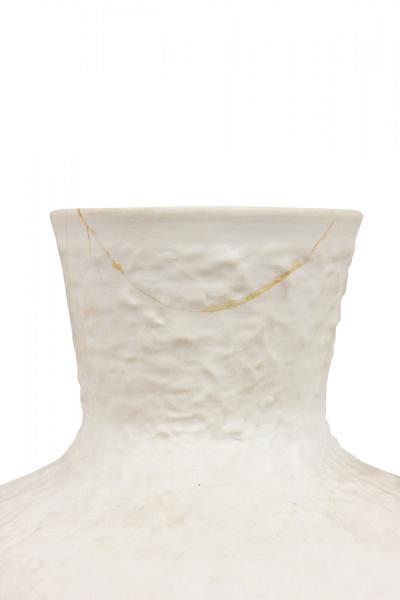 German Mid Century Textured White Porcelain Bouquet Vase