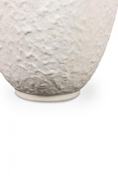 German Mid Century Textured White Porcelain Bouquet Vase