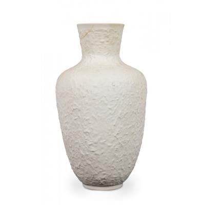 German Mid Century Textured White Porcelain Bouquet Vase