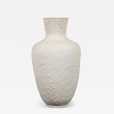 German Mid Century Textured White Porcelain Bouquet Vase