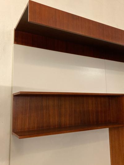 German Mid Century Wooden Wall Unit