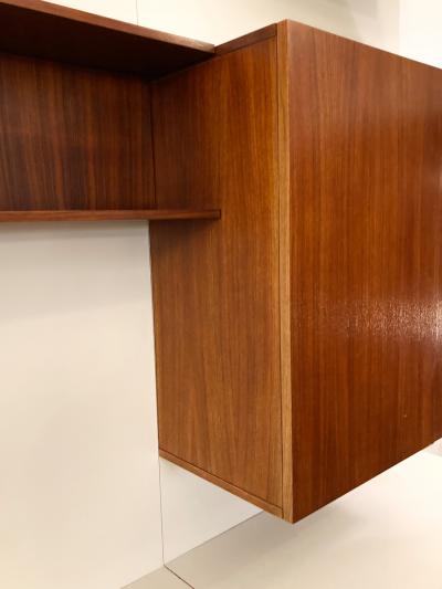 German Mid Century Wooden Wall Unit